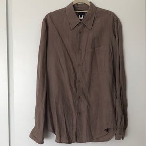Bensimon brown linen button down
